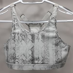 Mono B faux snakeskin sport bra